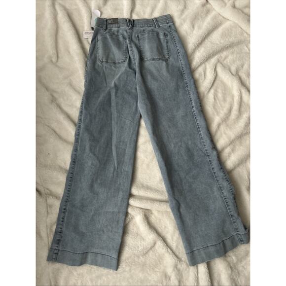 Wit & Wisdom Ab Solution High Waist Double Button Wide Leg Jeans Women sz 4 NWT - Picture 6 of 9